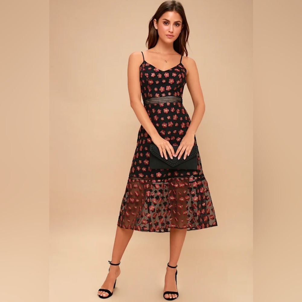 Magic Hour Black Floral Embroidered Midi Dress
Jack by BB Dakota